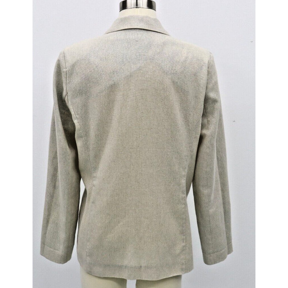 EMMA & GAIA Beige Blazer Jacket w Subtle Sparkle Double Breasted Size 44 (Large) - Picture 8 of 16